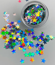Load image into Gallery viewer, IRIS SILVER HOLOGRAPHIC STAR COSMIC GLITTER