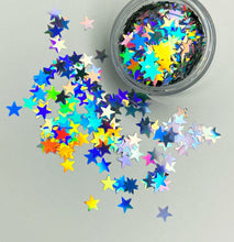 Load image into Gallery viewer, IRIS SILVER HOLOGRAPHIC STAR COSMIC GLITTER