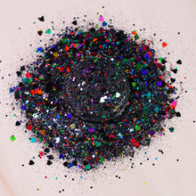 Load image into Gallery viewer, MORTICIA HEARTS COSMIC GLITTER