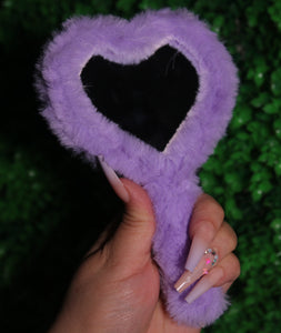 PURPLE HEART PLUSH MIRROR