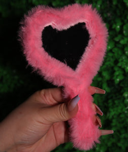 ROSE HEART PLUSH MIRROR