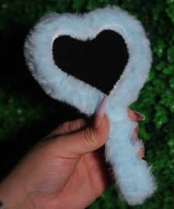 BLUE HEART PLUSH MIRROR