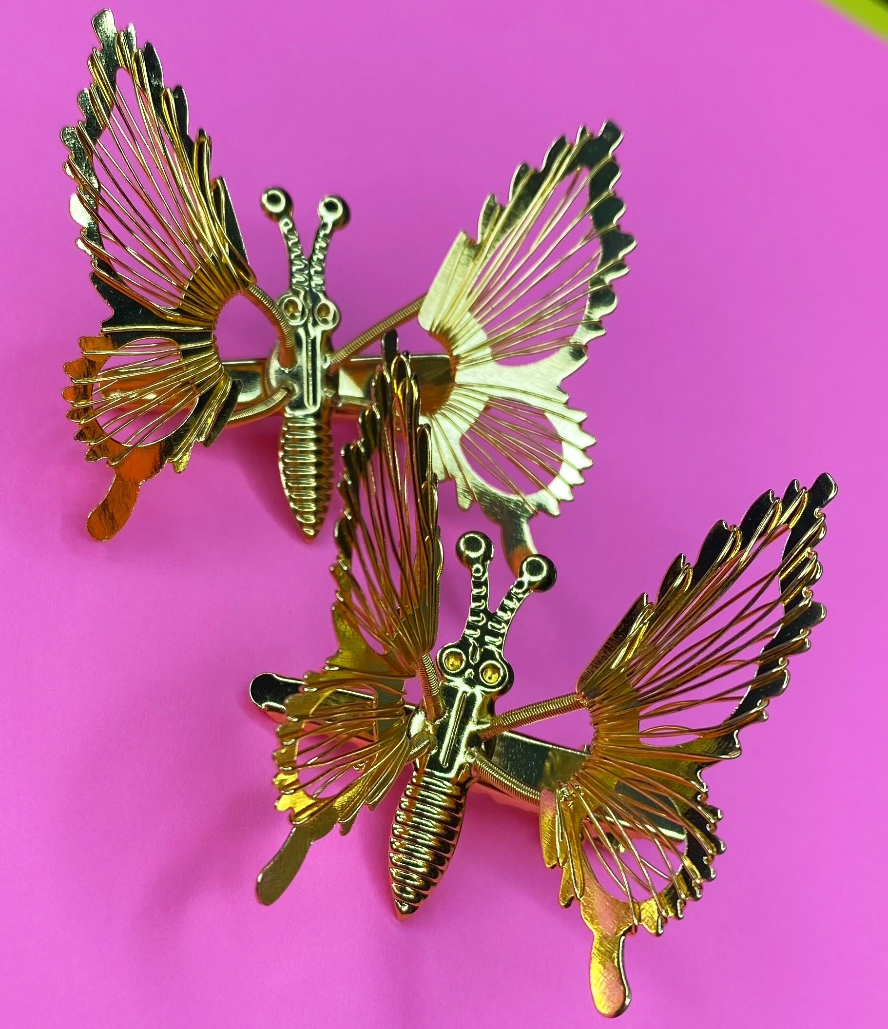Unique Vintage Gold Butterfly Hair Clip Amazon.com : Vintage Claw Clip,Butterfly Hair Clip,Bun  main image 2