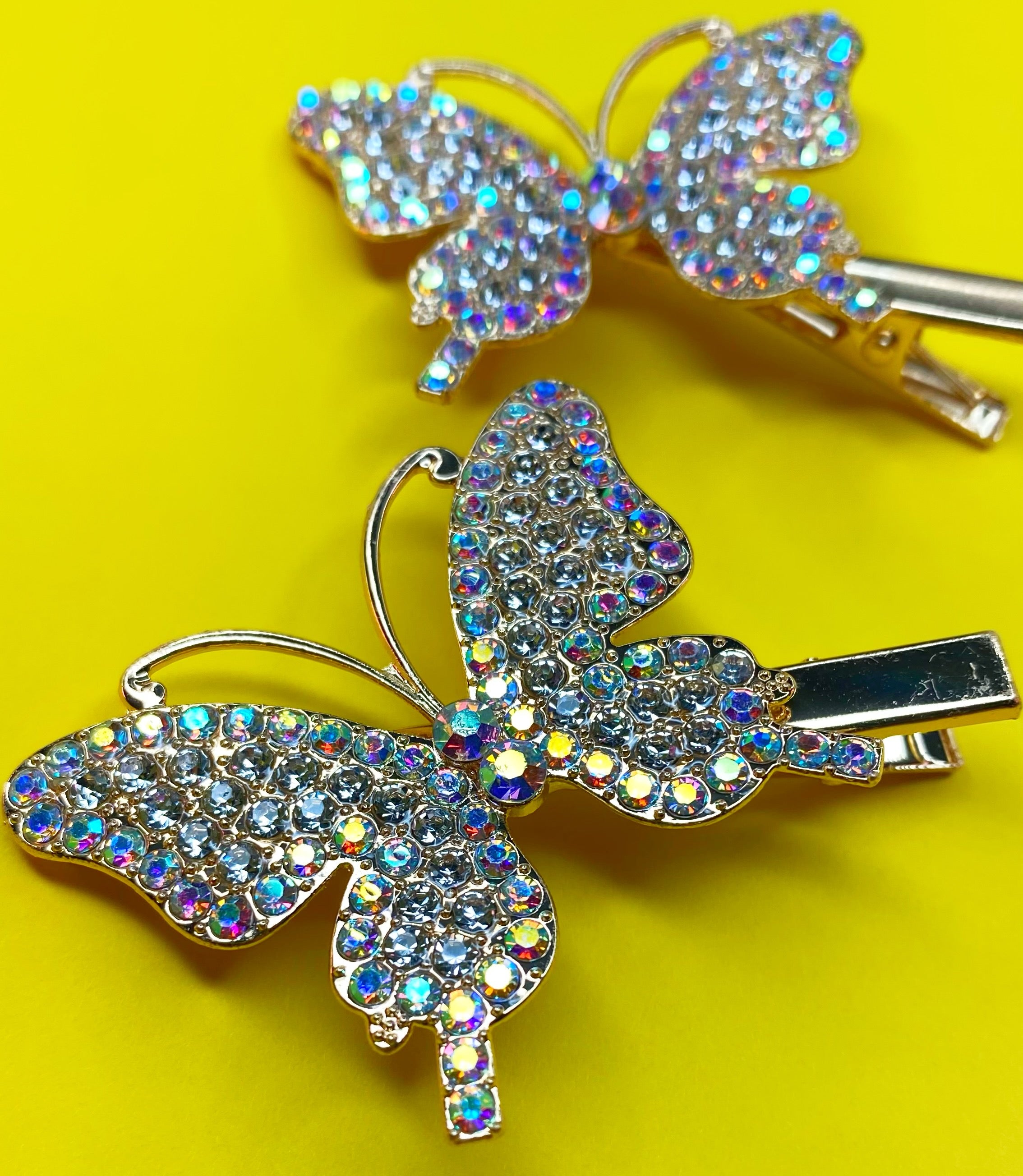 Gold and Diamond Encrusted Hair Clip Diamond-Encrusted Hair Clip for Women with Alexandrite Stone  main image 3
